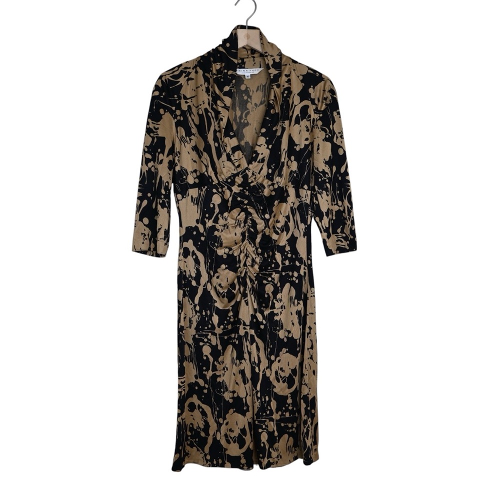 Trina Turk Women's 10 Silk Ruched Front Wrap Dress